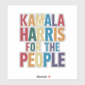 Sticker Kamala Harris pour le président LGBT Gay pride Rai (Feuille)