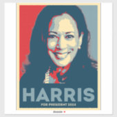 Sticker Kamala Harris Pour Président 2024 (Feuille)