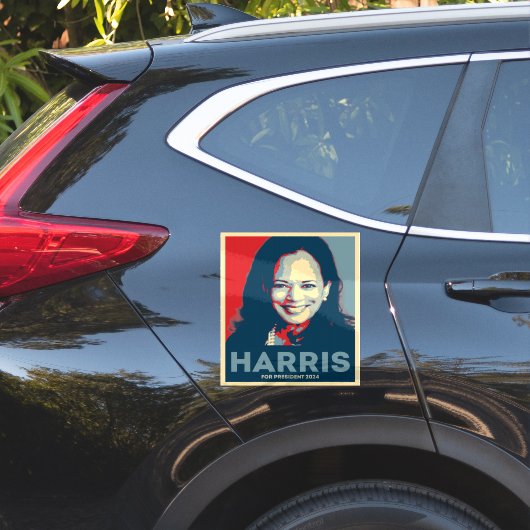 Sticker Kamala Harris Pour Président 2024 (Coté voiture)