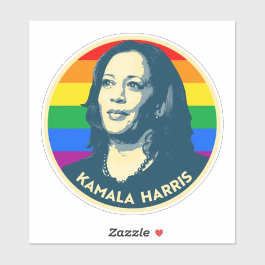 STICKER KAMALA HARRIS PRIDE BADGE (Feuille)