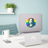 STICKER KAMALA HARRIS PRIDE BADGE (Ordinateur portable sur le bureau)