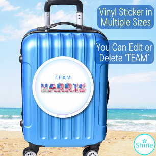 Sticker Kamala Harris TEAM HARRIS Drapeau américain Alphab