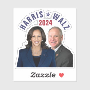 Sticker Kamala Harris Tim Walz 2024 Président Vice Photos