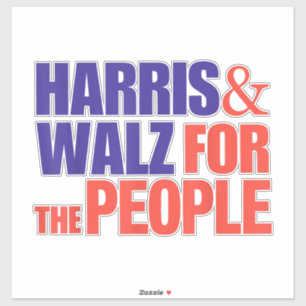 Sticker Kamala Harris Tim Walz Valse Pour Le Peuple 2024