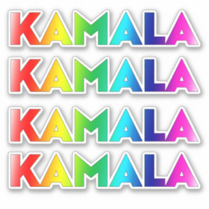 Sticker "Kamala" Pride lgbtq lgbt couleurs du drapeau arc-