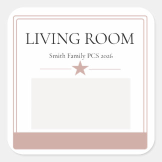 Sticker Kamerlabel voor verhuizing