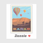 Sticker Kanab, Utah | Ballons Et Roundup De Tunes (Feuille)