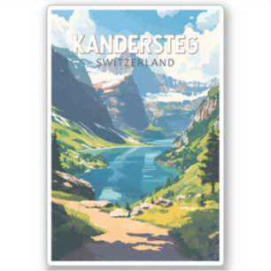 Sticker Kandersteg Suisse Travel Art Vintage