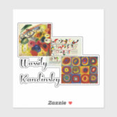 Sticker Kandinsky - Collage de ses œuvres d'art (Feuille)