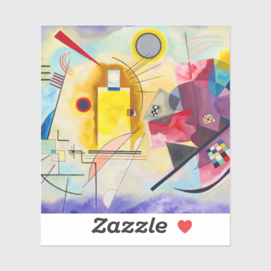 Sticker Kandinsky jaune-rouge-bleu (Feuille)