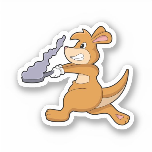 Sticker Kangaroo as Cook (Devant)