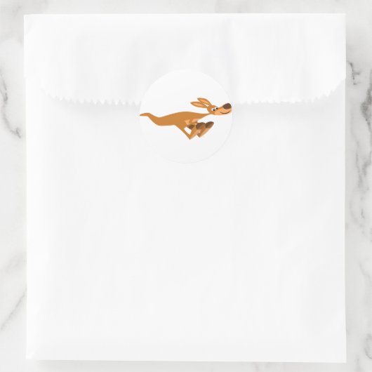 Sticker Kangaroo Carton Rapide (Sac)