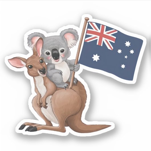 Sticker Kangaroo et Koala (Devant)