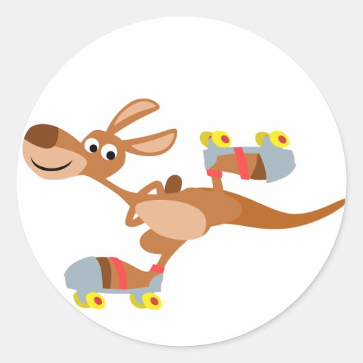 Sticker Kangaroo pour patinage sur dessin mignon (Devant)