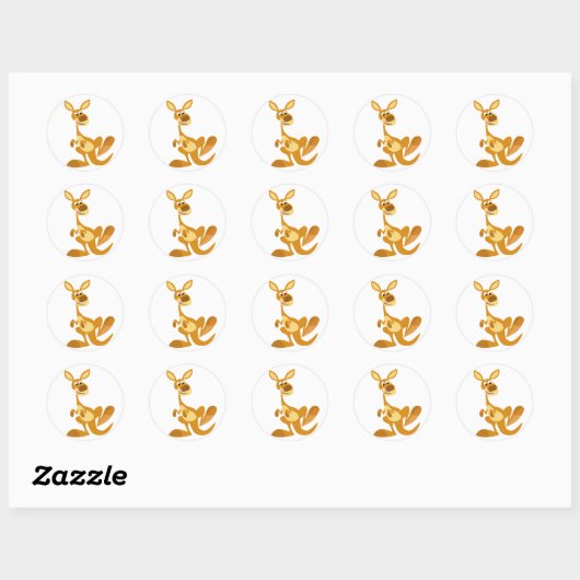 Sticker Kangaroo pour Thumon mignon (Feuille)