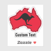 Sticker Kangaroo sur l'Australie (Feuille)