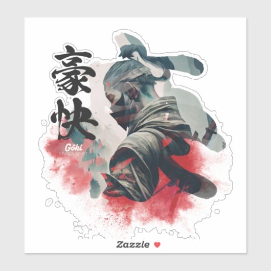 Sticker Kanji Samurai Goki (Feuille)