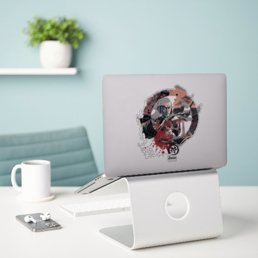 Sticker Kanji Samurai Ronin (Ordinateur portable sur le bureau)