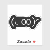 Sticker Kaomoji Ghost Emoticon japonais (Feuille)