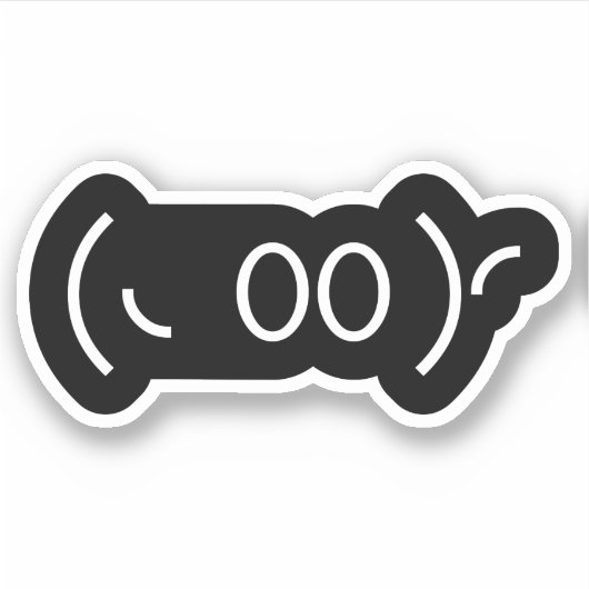 Sticker Kaomoji Ghost Emoticon japonais (Devant)