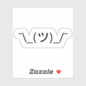 Sticker Kaomoji Japonais Shrug Emoticon -\_(ツ)_/ (Feuille)