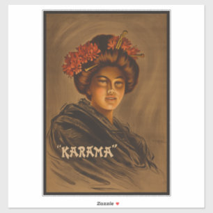 Sticker Karama : Actrice Geisha de Romance Japonaise