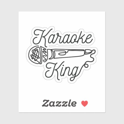 STICKER KARAOKE KING (Feuille)