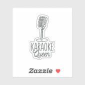 STICKER KARAOKE QUEEN (Feuille)