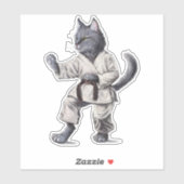 Sticker Karate Cat (Feuille)