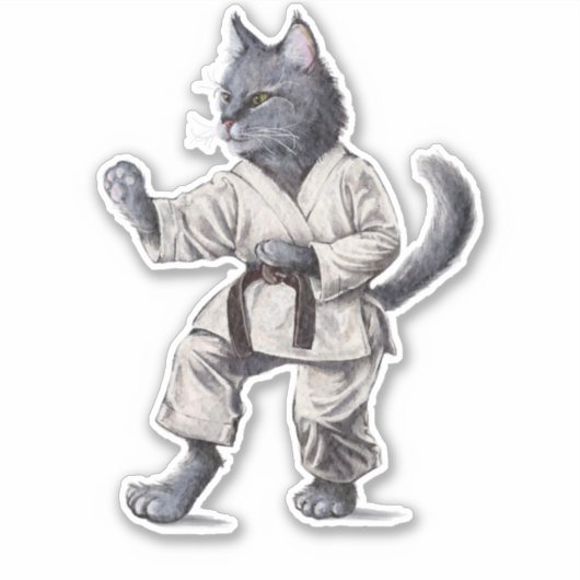 Sticker Karate Cat (Devant)