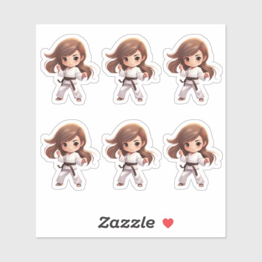 Sticker Karate Martial Arts (Feuille)
