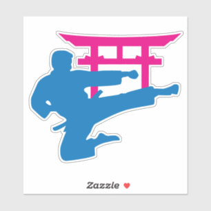 Sticker Karate Torii Neon Fighter