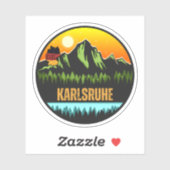 Sticker Karlsruhe, Bade-Wurtemberg Allemagne (Feuille)