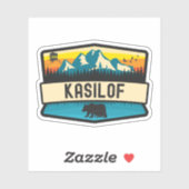 Sticker Kasilof, Alaska (Feuille)