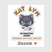 Sticker Kat Lym In Doctor Mode (Feuille)