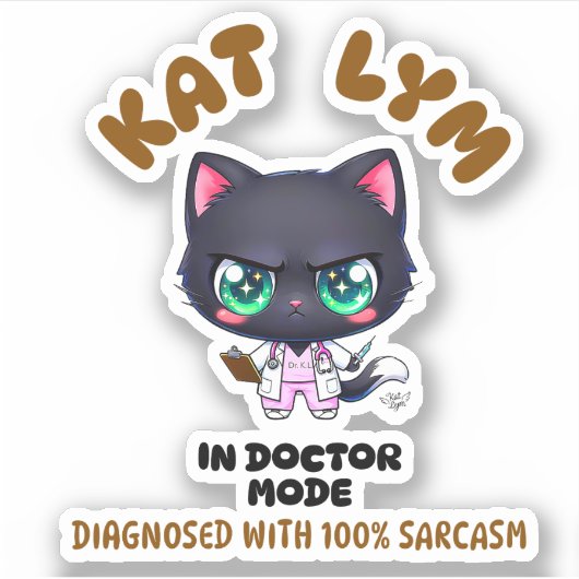 Sticker Kat Lym In Doctor Mode (Devant)