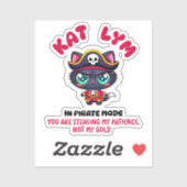 Sticker Kat Lym In Pirate Mode 2 (Feuille)