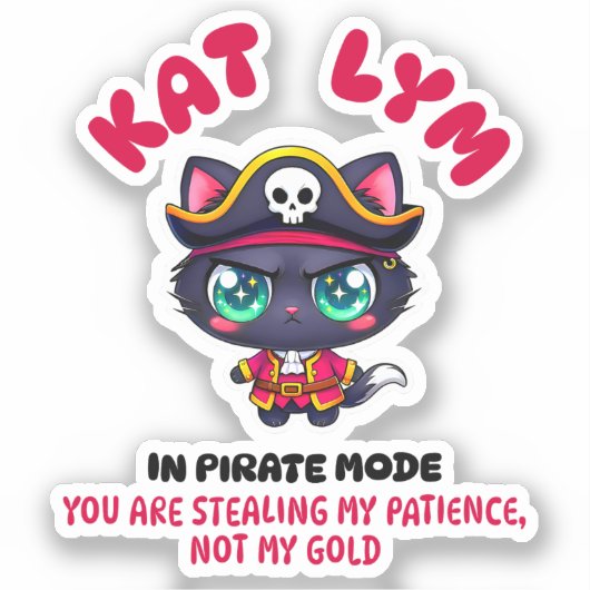 Sticker Kat Lym In Pirate Mode 2 (Recto)