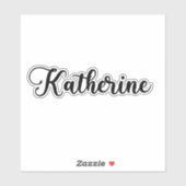 Sticker Katherine Name - Calligraphie manuscrite (Feuille)
