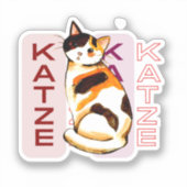 Sticker Katze, Simple Élégant Cute Cat Maman Cadeau (Recto)