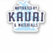Sticker Kauai et chutes d'eau Voyage (Devant)