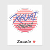 Sticker Kauai Hawaii (Feuille)
