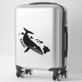 Sticker Kauai - Hawaii Îles Humpback (Sur valise)