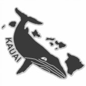 Sticker Kauai - Hawaii Îles Humpback (Devant)