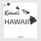 STICKER KAUAI - ÎLES HAWAII (Feuille)