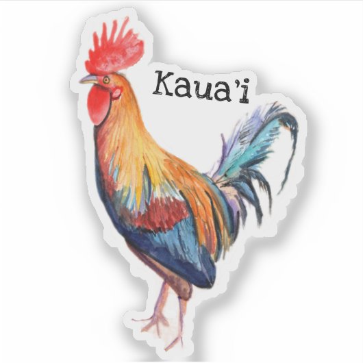 Sticker Kauai Rooster (Devant)