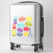 Sticker Kawaii Arc en ciel empilé Macarons (Sur valise)
