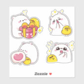 Sticker Kawaii Bears (Feuille)
