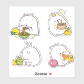 Sticker Kawaii Bears (Feuille)