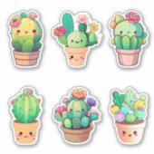 Sticker Kawaii Cactus (Devant)